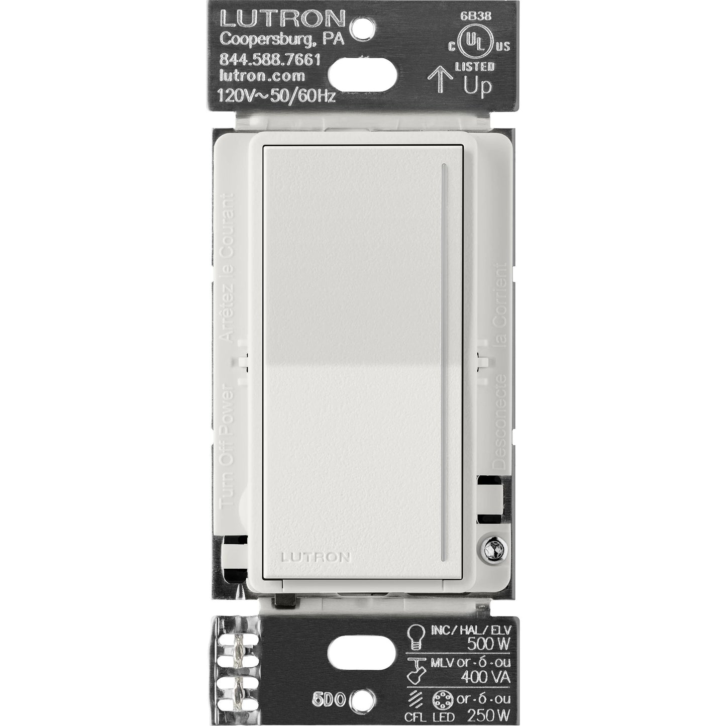 Lutron Sunnata PRO LED+ Touch Dimmer Switch with Phase Selectable Dimming for LED, MLV, ELV, and Incandescent/Halogen lighting