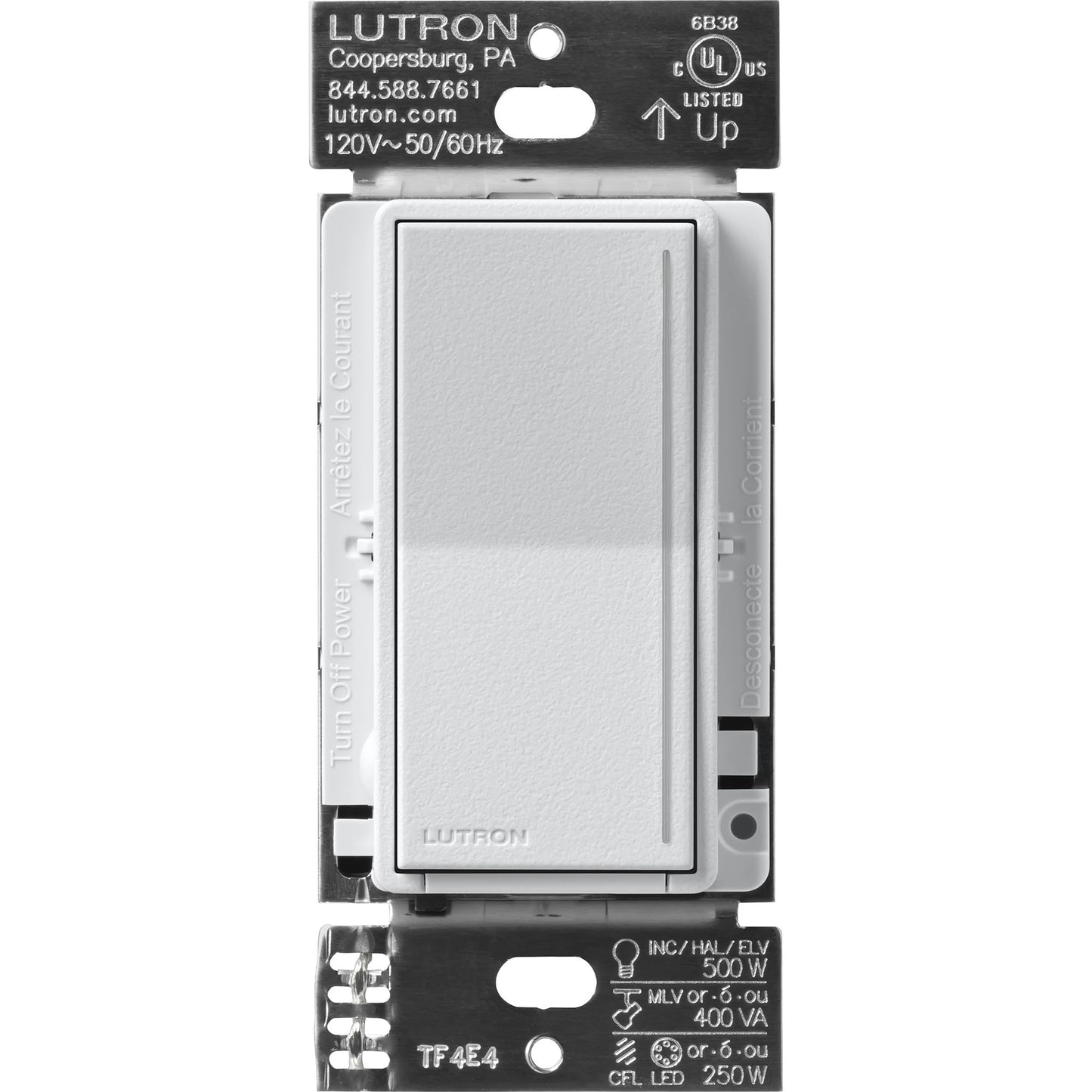 Lutron Sunnata PRO LED+ Touch Dimmer Switch with Phase Selectable Dimming for LED, MLV, ELV, and Incandescent/Halogen lighting