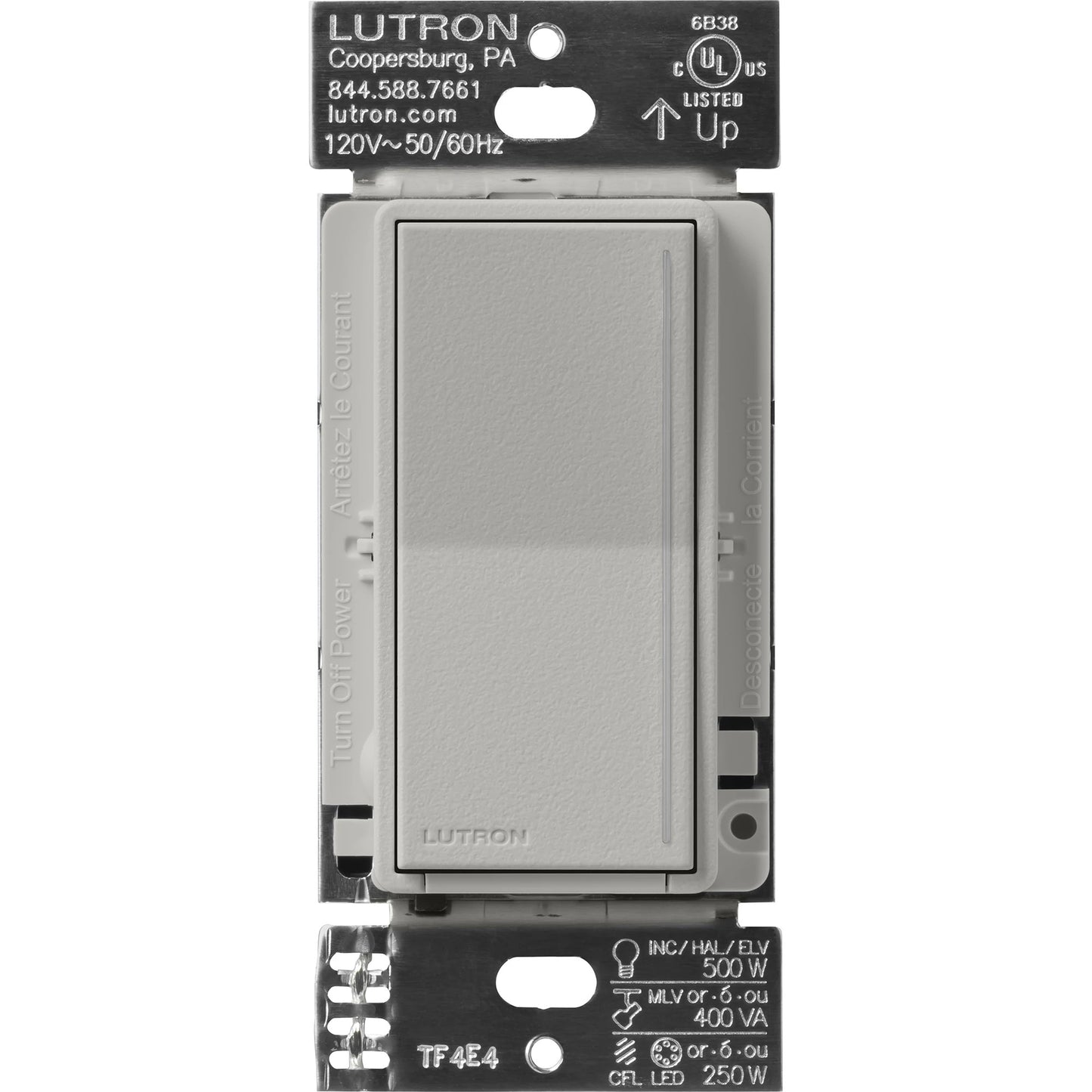 Lutron Sunnata PRO LED+ Touch Dimmer Switch with Phase Selectable Dimming for LED, MLV, ELV, and Incandescent/Halogen lighting