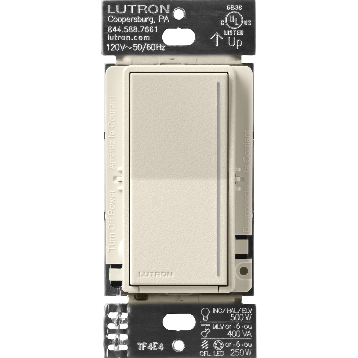 Lutron Sunnata PRO LED+ Touch Dimmer Switch with Phase Selectable Dimming for LED, MLV, ELV, and Incandescent/Halogen lighting