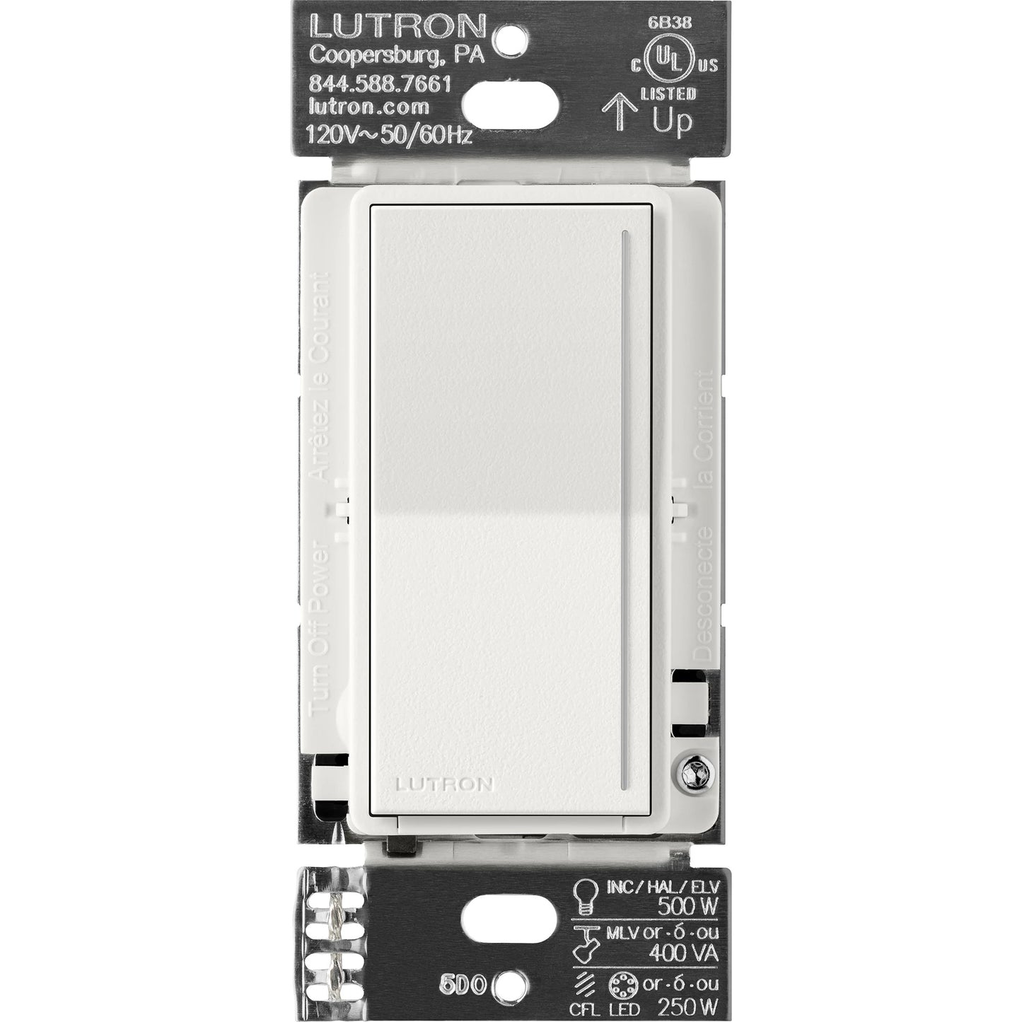 Lutron Sunnata PRO LED+ Touch Dimmer Switch with Phase Selectable Dimming for LED, MLV, ELV, and Incandescent/Halogen lighting
