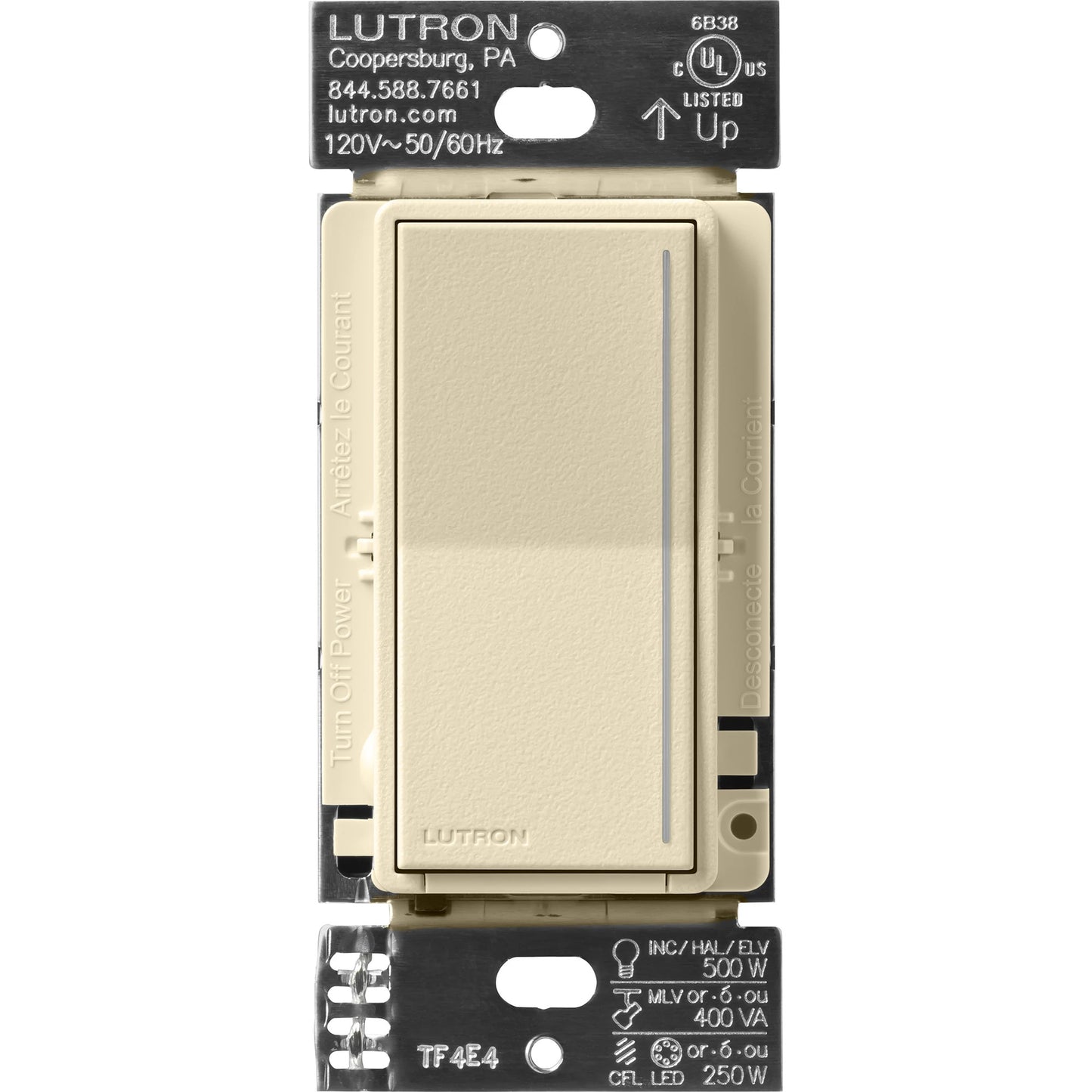 Lutron Sunnata PRO LED+ Touch Dimmer Switch with Phase Selectable Dimming for LED, MLV, ELV, and Incandescent/Halogen lighting