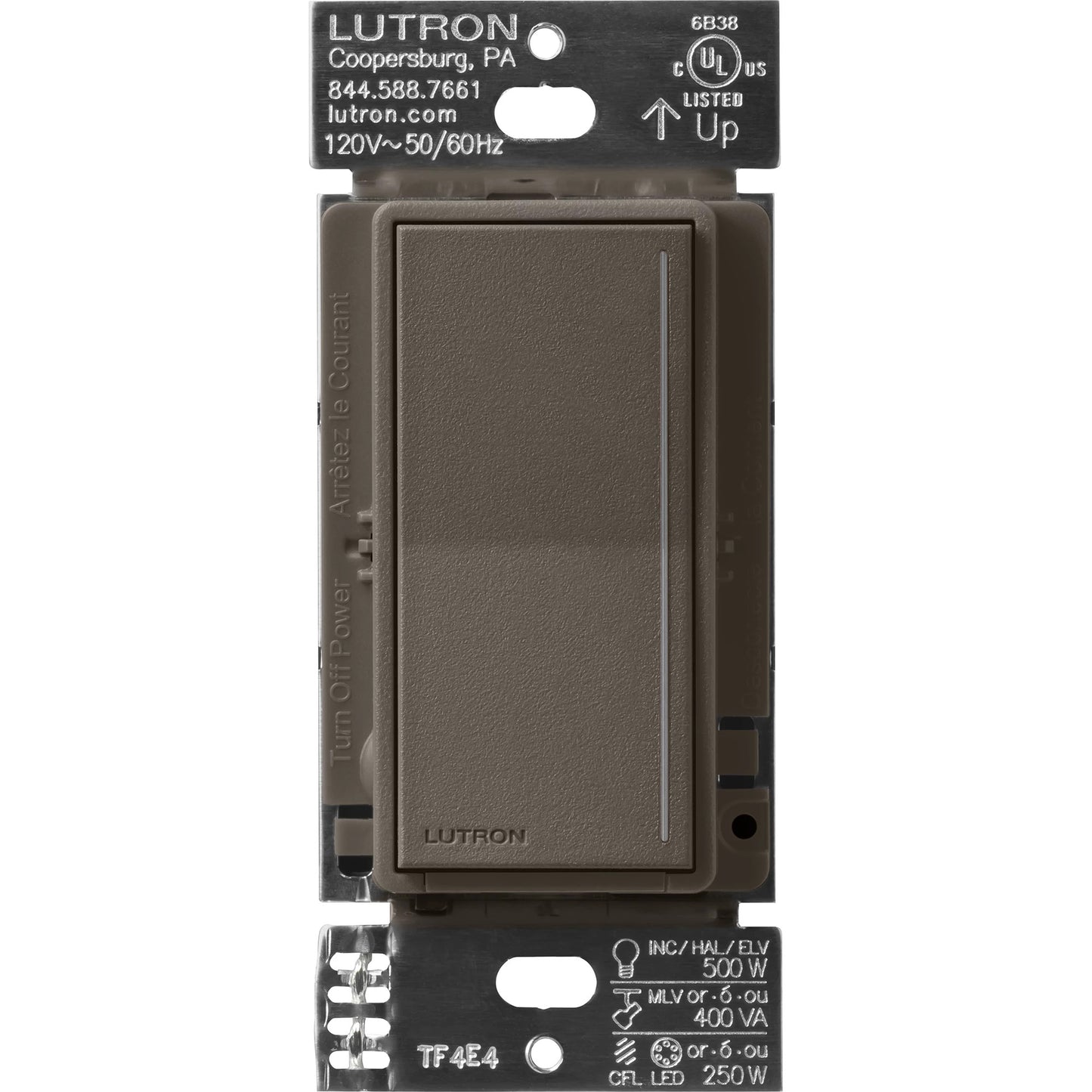 Lutron Sunnata PRO LED+ Touch Dimmer Switch with Phase Selectable Dimming for LED, MLV, ELV, and Incandescent/Halogen lighting