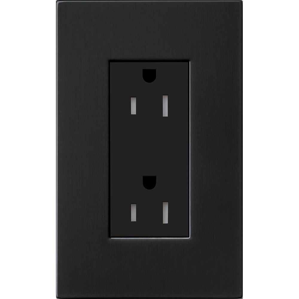 Duplex 15 A receptacle, tamper resistant, 125V/15A with faceplate