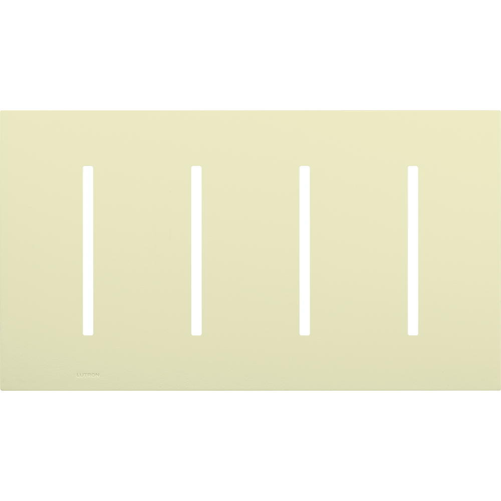 Multigang Wallplate for GRAFIK T Controls, Four-gang for 4 dimmers, switches, or wallstations