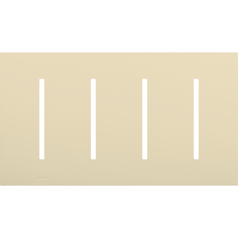 Multigang Wallplate for GRAFIK T Controls, Four-gang for 4 dimmers, switches, or wallstations