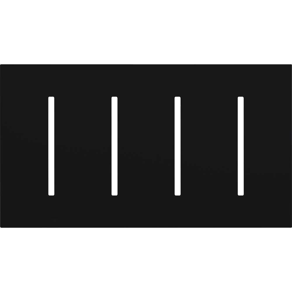 Multigang Wallplate for GRAFIK T Controls, Four-gang for 4 dimmers, switches, or wallstations