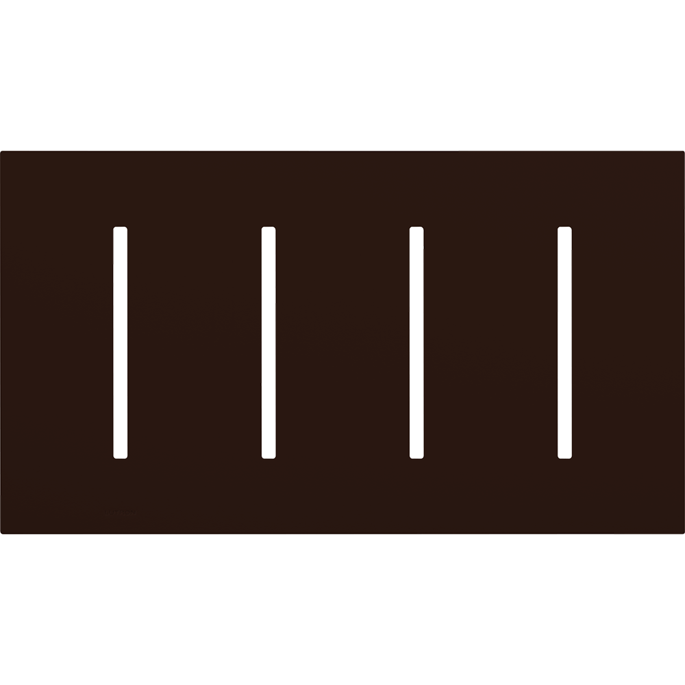 Multigang Wallplate for GRAFIK T Controls, Four-gang for 4 dimmers, switches, or wallstations