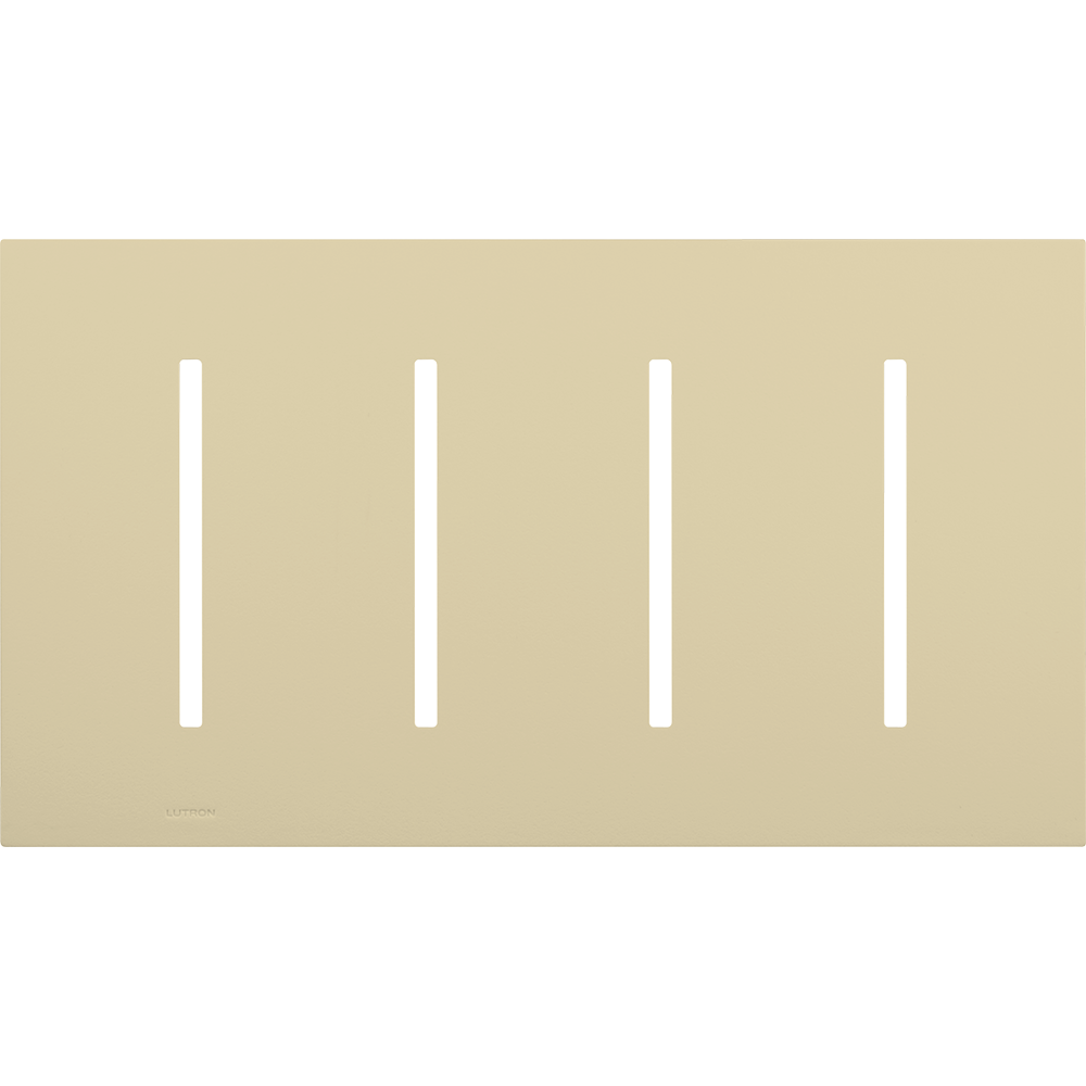 Multigang Wallplate for GRAFIK T Controls, Four-gang for 4 dimmers, switches, or wallstations