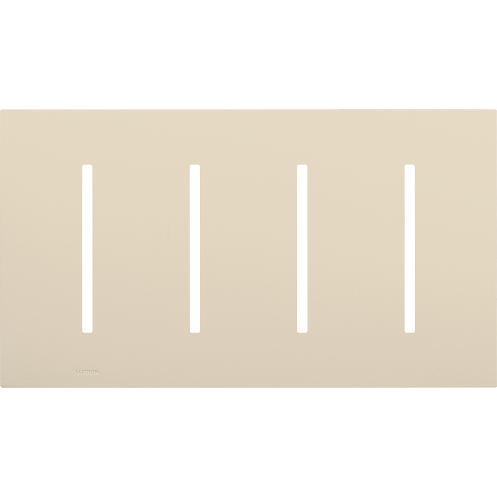 Multigang Wallplate for GRAFIK T Controls, Four-gang for 4 dimmers, switches, or wallstations