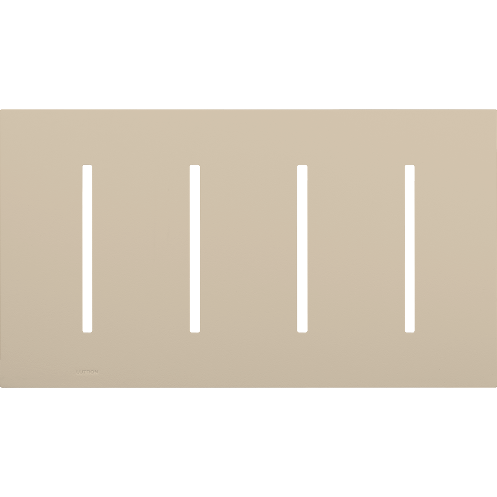 Multigang Wallplate for GRAFIK T Controls, Four-gang for 4 dimmers, switches, or wallstations