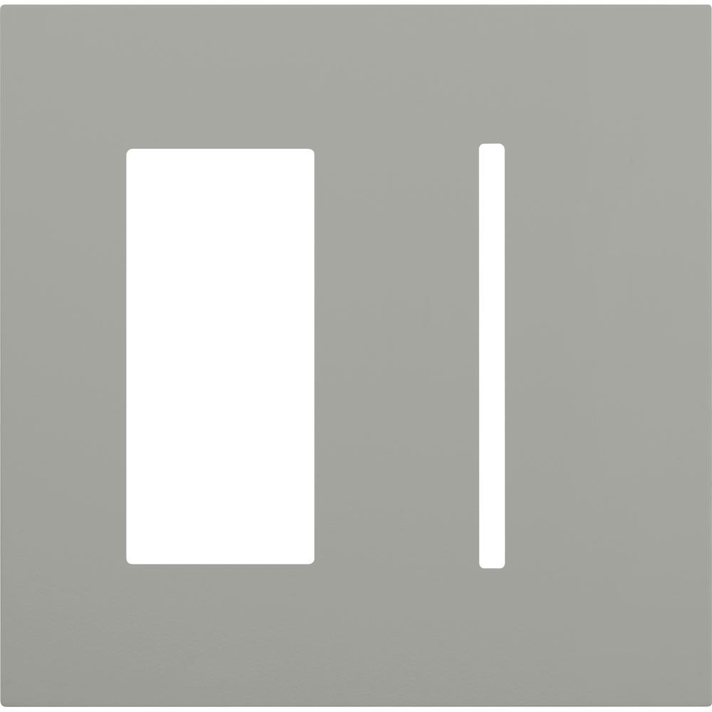 Multigang WallPlate for New Architectural Controls and Accessories, Two-gang for 1 accessory or Palladiom keypad and 1 Grafik T control