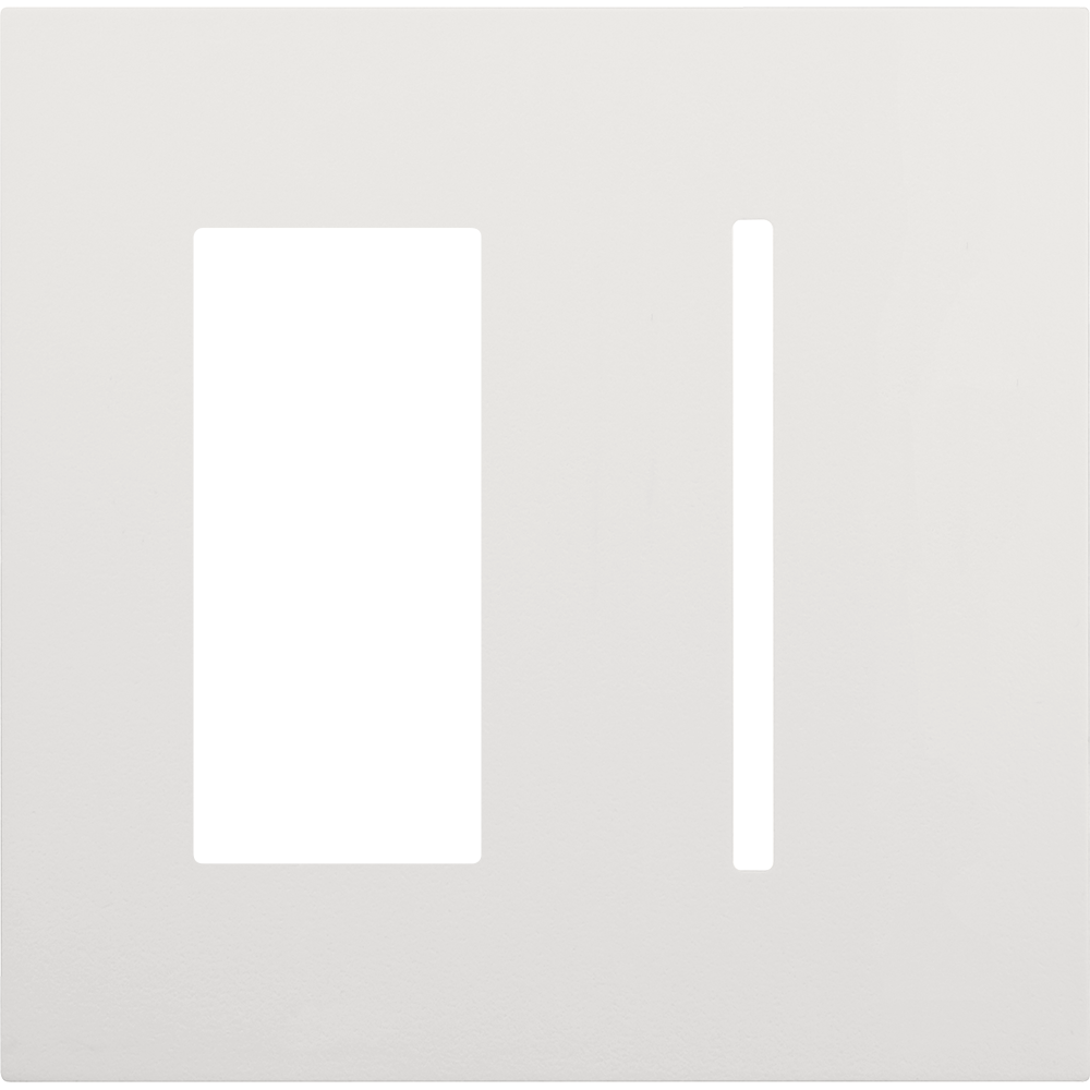 Multigang WallPlate for New Architectural Controls and Accessories, Two-gang for 1 accessory or Palladiom keypad and 1 Grafik T control