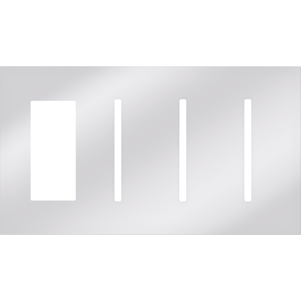 Multigang WallPlate for New Architectural Controls and Accessories, Four-gang for 1 accessory or Palladiom keypad and 3 Grafik T controls