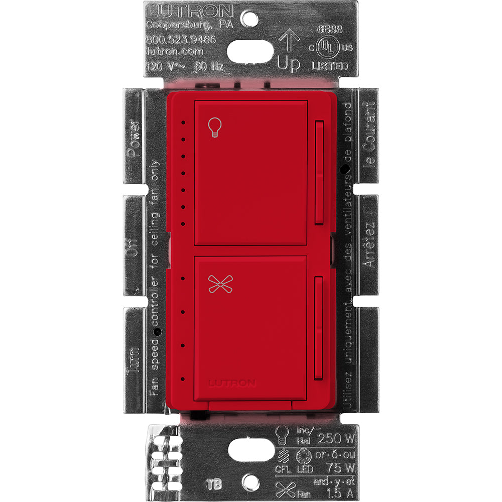Maestro LED+ Fan/Light Control, Single-pole, 120V/75W Dimmable LED or 250W Incandescent/Halogen light, 1.5A fan ED Box packaging