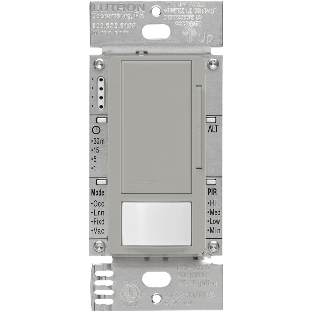 Maestro 0-10V dimmer vacancy sensor, passive infrared, 8A fluorescent ballast or LED driver, 120-277V