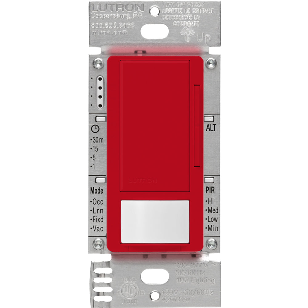 Maestro 0-10V dimmer vacancy sensor, passive infrared, 8A fluorescent ballast or LED driver, 120-277V