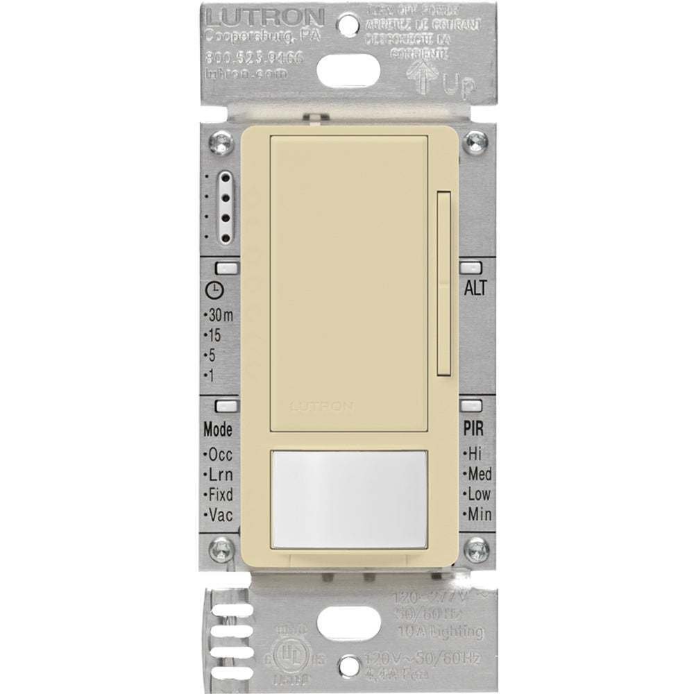 Maestro 0-10V dimmer vacancy sensor, passive infrared, 8A fluorescent ballast or LED driver, 120-277V