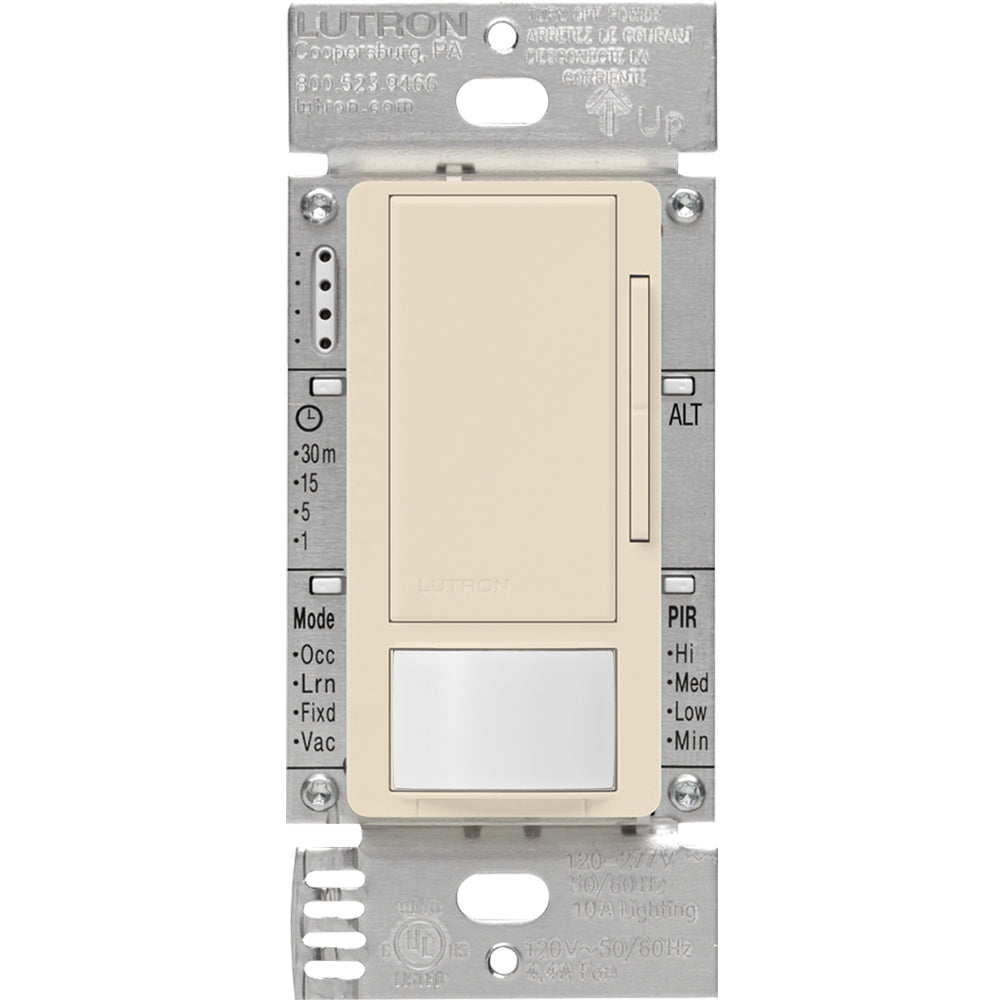 Maestro 0-10V dimmer vacancy sensor, passive infrared, 8A fluorescent ballast or LED driver, 120-277V