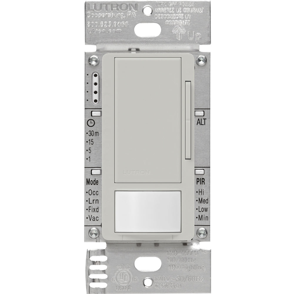 Maestro 0-10V dimmer vacancy sensor, passive infrared, 8A fluorescent ballast or LED driver, 120-277V