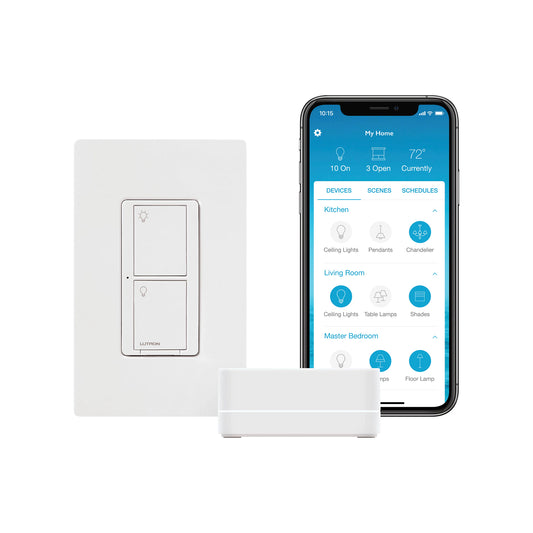 Caseta Wireless Smart Switch Starter Kit, White