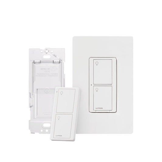 Lutron Caseta Smart Switch Kit with Remote, 3-Way (2 Points of Control), Works with Alexa, Apple HomeKit, and the Google Assistant, White