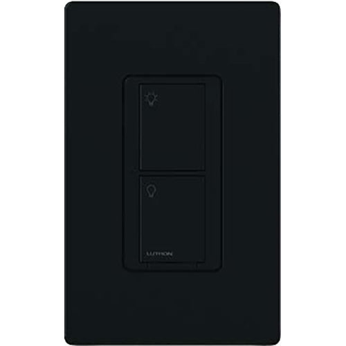 Lutron 5 A 2-button RF switch, uses patented Clear Connect RF Technology, provides switching of multiple load types, occupancy/vacancy sensing, and daylight harvesting