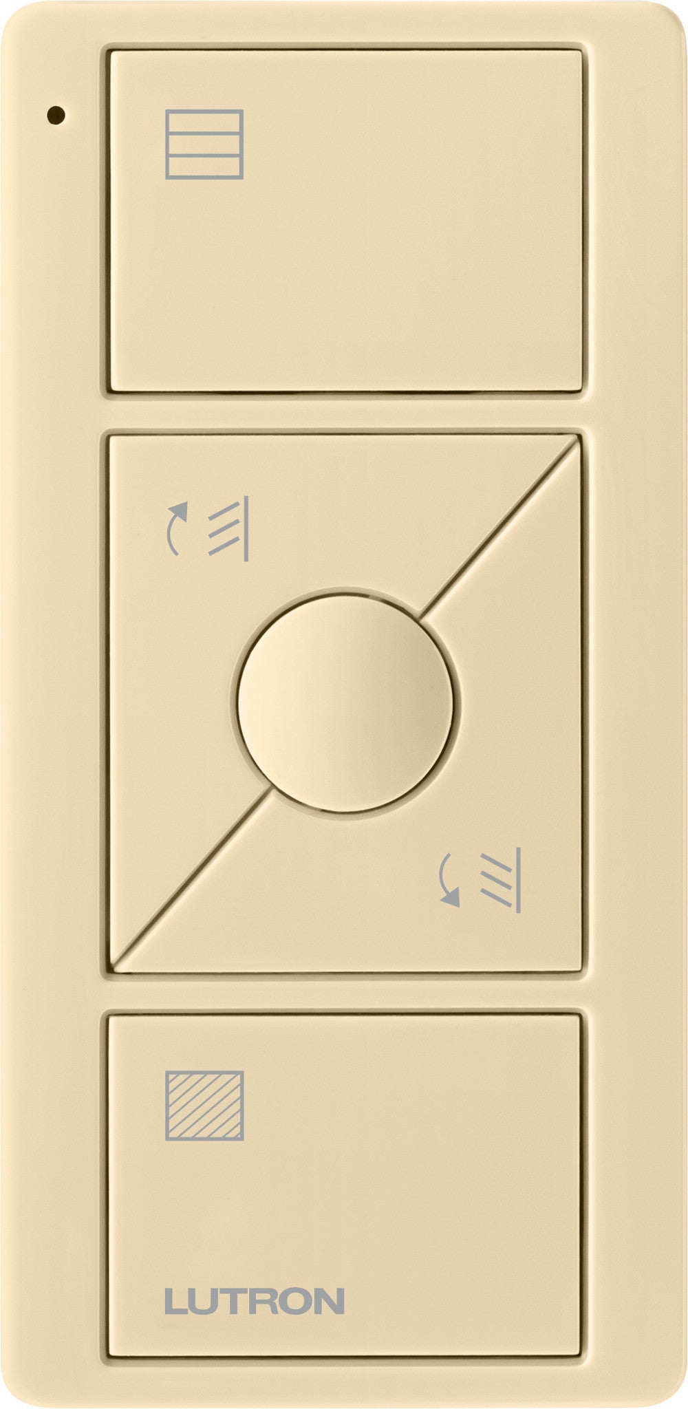 Lutron 3-Button with Raise/Lower and Preset, Pico Smart Remote, with Tilt Blind Icons