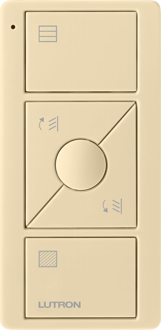 Lutron 3-Button with Raise/Lower and Preset, Pico Smart Remote, with Tilt Blind Icons