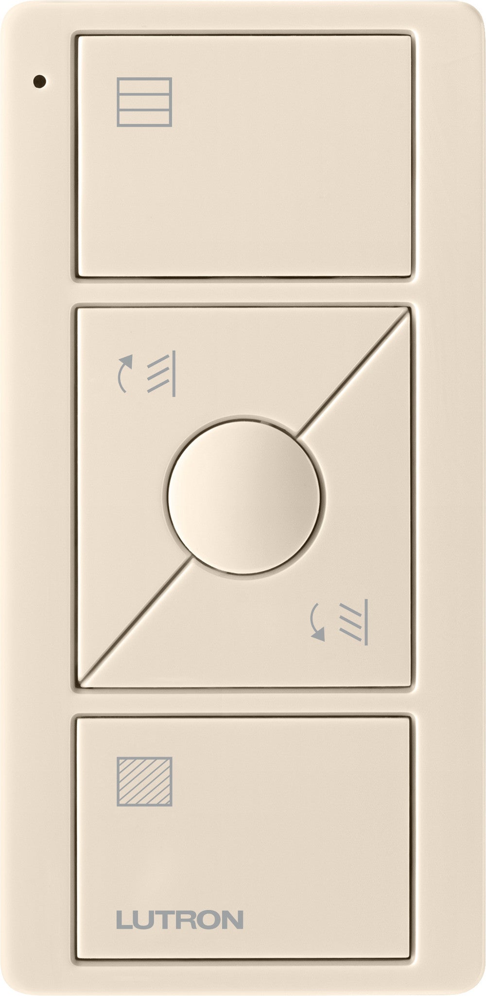 Lutron 3-Button with Raise/Lower and Preset, Pico Smart Remote, with Tilt Blind Icons