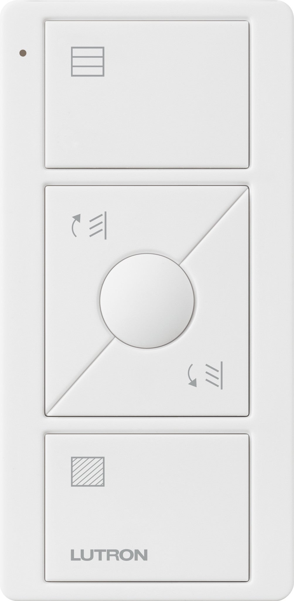 Lutron 3-Button with Raise/Lower and Preset, Pico Smart Remote, with Tilt Blind Icons