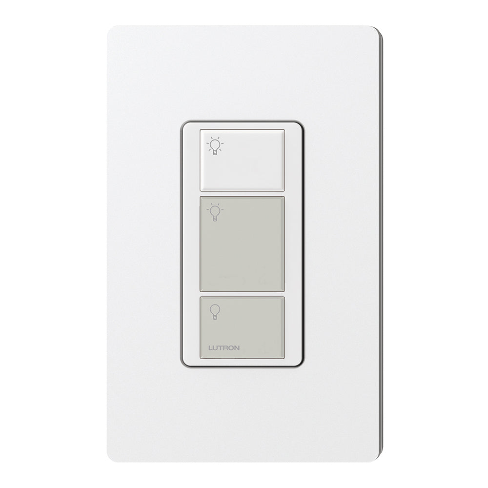 Pico Wired Control, 3-button, works with compatible Lutron systems to control a light or group of lights