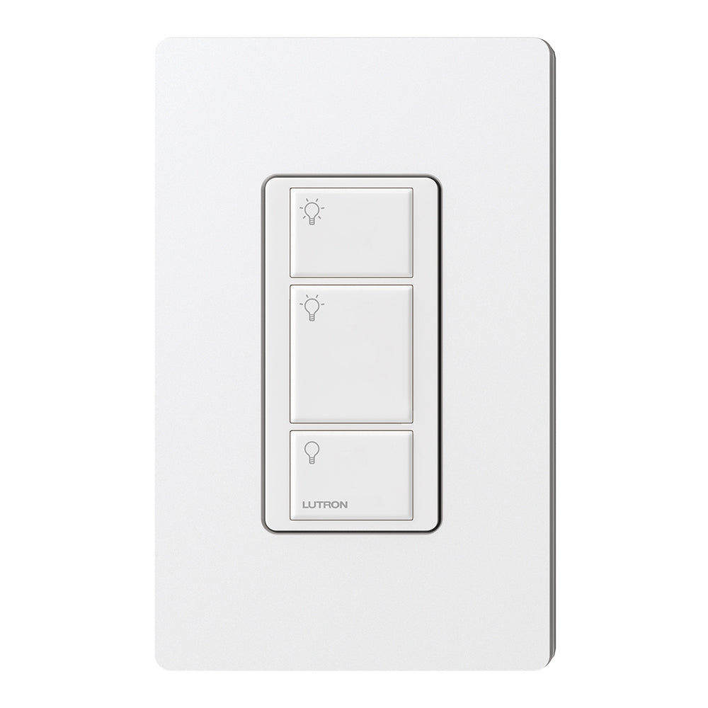 Pico Wired Control, 3-button, works with compatible Lutron systems to control a light or group of lights