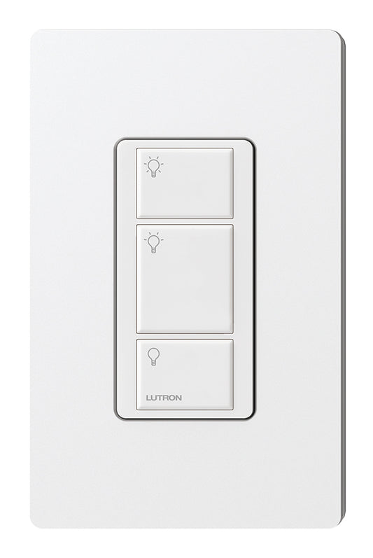 Pico Wired Control, 3-button, works with compatible Lutron systems to control a light or group of lights