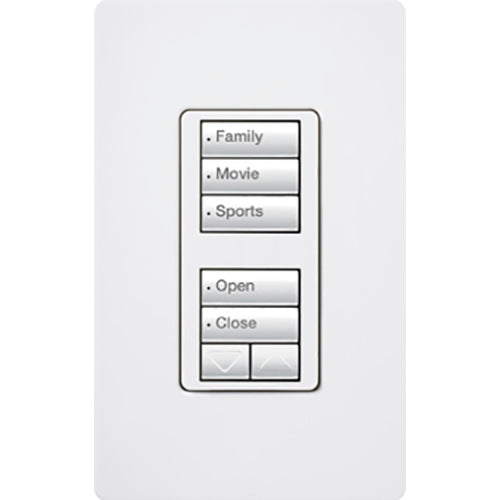 Lutron RadioRA 2 seeTouch Wall Mount Designer Keypad, Dual Group with 1 Raise/Lower