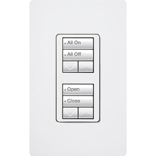 Lutron RadioRA 2 seeTouch Wall Mount Designer Keypad, Dual Group with 2 Raise/Lower