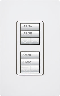 Lutron RadioRA 2 seeTouch Wall Mount Designer Keypad, Dual Group with 2 Raise/Lower