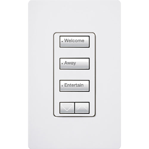 Lutron RadioRA 2 seeTouch Wall Mount Designer Keypad, 3 Button with Raise/Lower