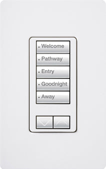 Lutron RadioRA 2 seeTouch Wall Mount Designer Keypad, 5 Button with Raise/Lower