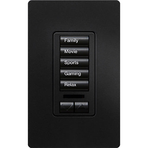 RadioRA 2 Wall-mounted Keypad, 5-button with raise/lower and IR receiver on insert