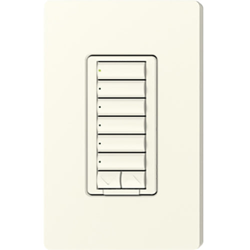 Lutron RadioRA 2 seeTouch Wall Mount Designer Keypad, 6 Button with Raise/Lower