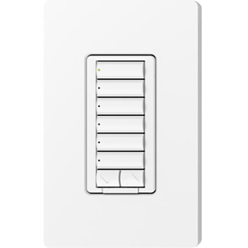 Lutron RadioRA 2 seeTouch Wall Mount Designer Keypad, 6 Button with Raise/Lower