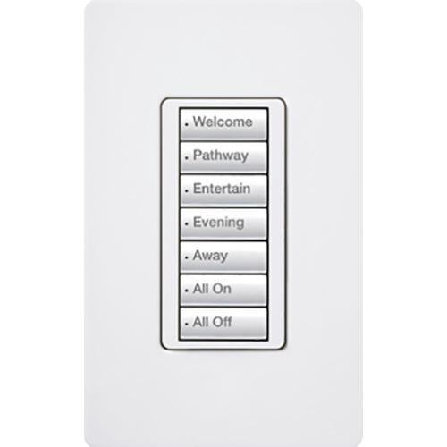 Lutron RadioRA 2 seeTouch Wall Mount Designer Keypad, 7 Button Keypad