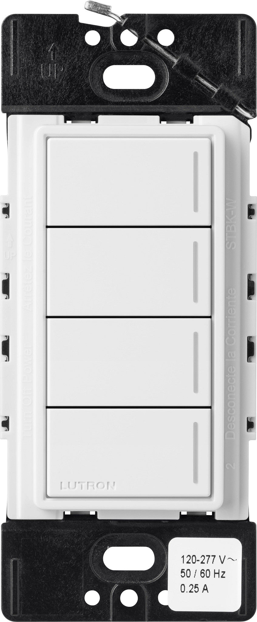 Lutron RadioRA 3 Sunnata RF Hybrid 4-Button Keypad