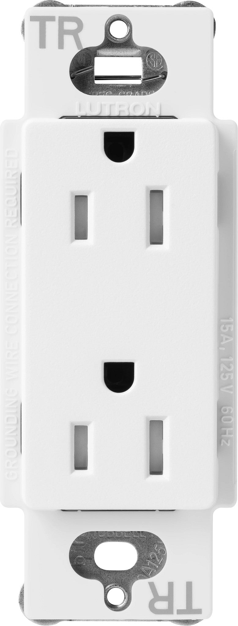 Lutron Claro Tamper-Resistant Duplex Receptacle, 15 Amp