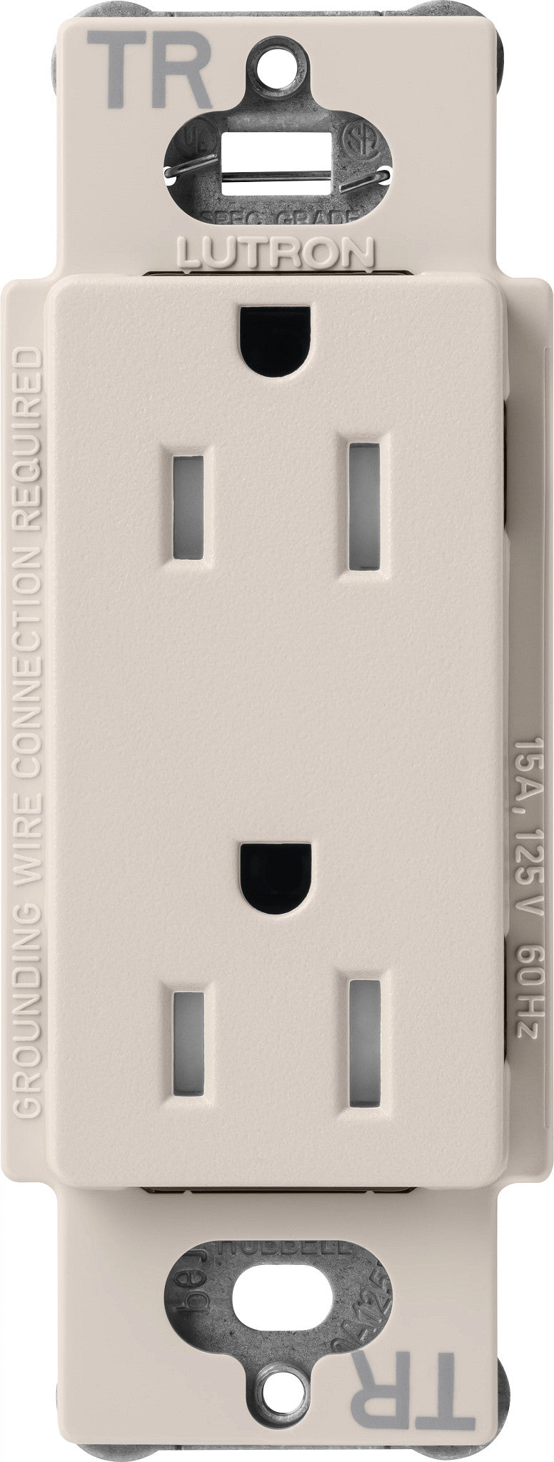 Lutron Claro Tamper-Resistant Duplex Receptacle, 15 Amp