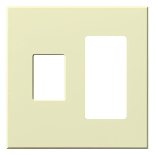 Multigang VWP Series Wallplate for Vareo, Nova T and GRAFIK Eye Wallstation, Two-gang for one dimmer or switch and one accessory