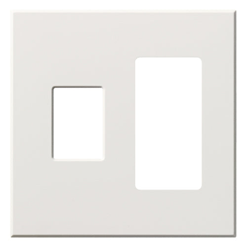 Multigang VWP Series Wallplate for Vareo, Nova T and GRAFIK Eye Wallstation, Two-gang for one dimmer or switch and one accessory