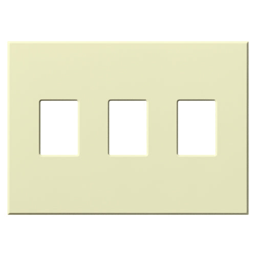 Multigang VWP Series Wallplate for Vareo, Nova T and GRAFIK Eye Wallstation, Three-gang for 3 dimmers or switches