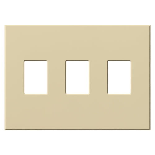 Multigang VWP Series Wallplate for Vareo, Nova T and GRAFIK Eye Wallstation, Three-gang for 3 dimmers or switches